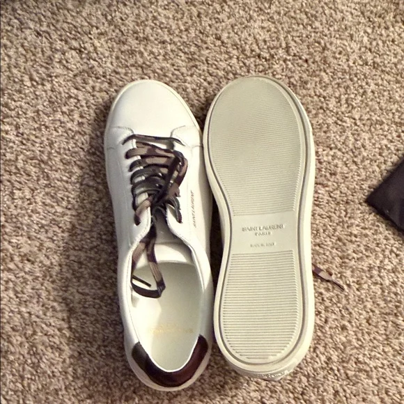Saint Laurent White Sneakers with Camo Laces - Picture 13 of 15